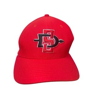 Nike San Diego State University‎ Hat Small Fitted Red Dri-Fit Swoosh SDSU Aztecs